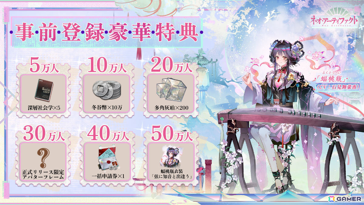 海外で初月1,000万DLを突破した擬人化SRPG「ネオ・アーティファクト～物華弥新～」App Store/Google Playにて事前予約受付が開始！の画像