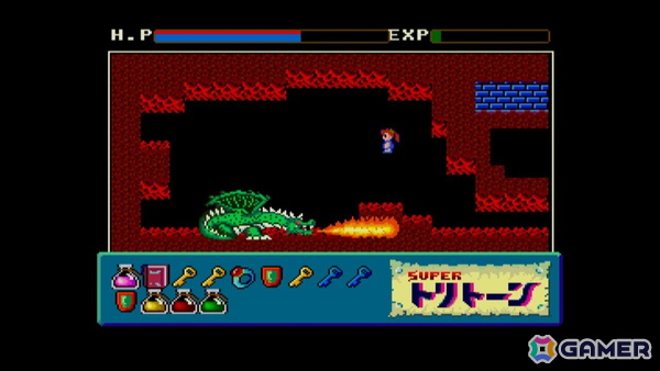 1986年発売のサイドビュー型ARPG「スーパートリトーン MSX2」がSwitchで配信!中ボスの追加やステージマップなどが変更されたMSX2版の画像