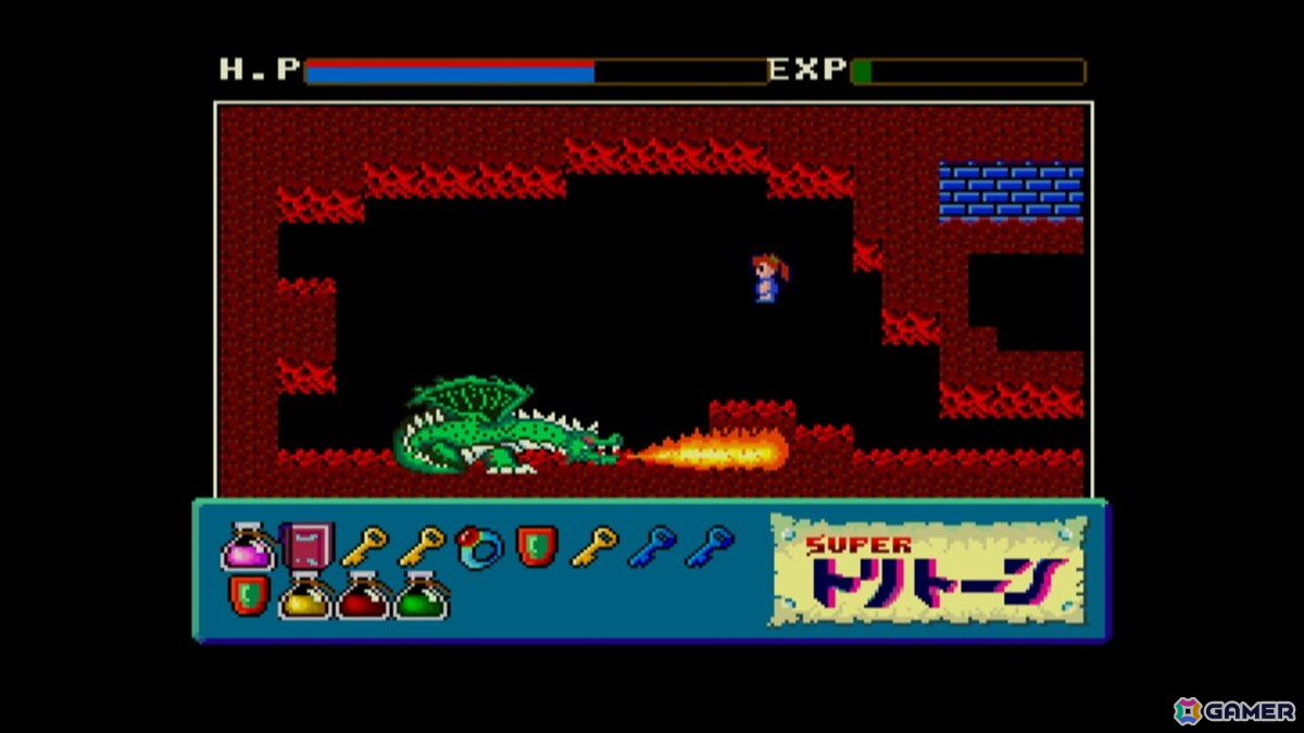 1986年発売のサイドビュー型ARPG「スーパートリトーン MSX2」がSwitchで配信！中ボスの追加やステージマップなどが変更されたMSX2版の画像3