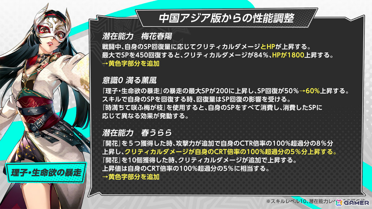 「ペルソナ5: The Phantom X」メインストーリー第3章が完結！★5怪盗となった多祢村理子（CV：種﨑敦美）が登場の画像