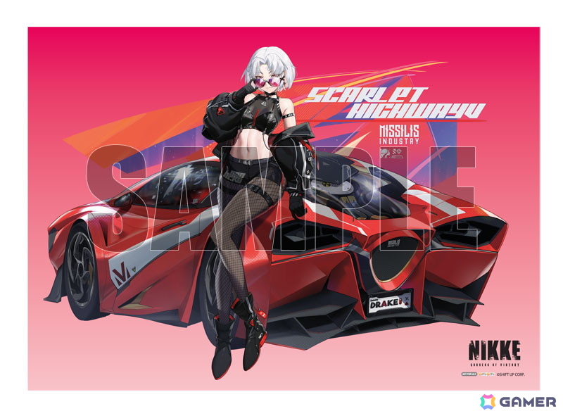 「勝利の女神:NIKKE」メティス部隊の自称・ヴィラン「ドレイク」がヴィランレーサー衣装で登場!あみあみ限定特典としてA2クリアポスターも付属の画像