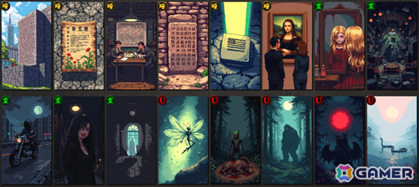 UFOやUMA、幽霊、未解決事件などの都市伝説カードを集めて挑むデッキ構築ローグライト「ARCANATI CARD」のSteamページが公開！の画像