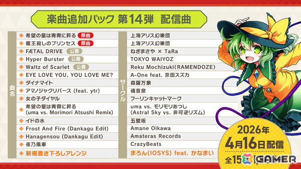 「東方ダンマクカグラ ファンタジア・ロスト」ZUN氏作曲の「唯一無二のシミュラークル」、まらしぃ氏による「Re:Unknown X （marasy with 弦楽四重奏）」が無料配信！の画像4