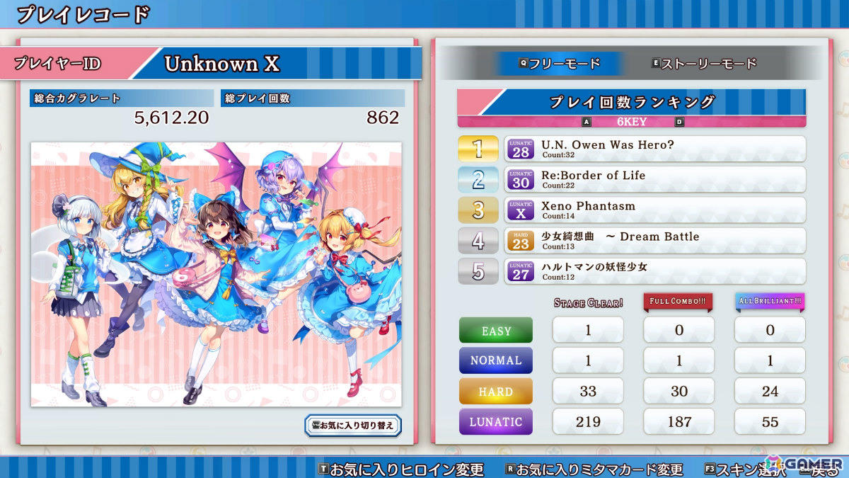 「東方ダンマクカグラ ファンタジア・ロスト」ZUN氏作曲の「唯一無二のシミュラークル」、まらしぃ氏による「Re:Unknown X （marasy with 弦楽四重奏）」が無料配信！の画像