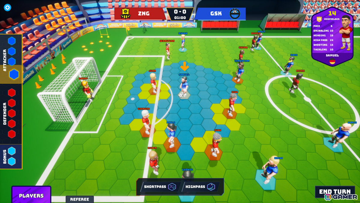 ターン制サッカーゲーム「HexaFootball」のSteamページが公開！反射神経ではなく戦略やポジショニング、予測が勝敗を分けるの画像3