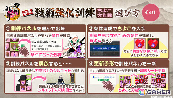 「刀剣乱舞ONLINE」雲重（CV：仲村宗悟）が報酬となるイベント「戦術強化訓練 ～ちよこ大作戦～」が開催！の画像4