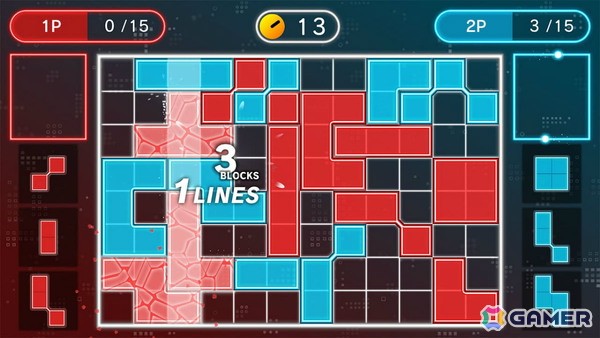 スピードと戦略の対戦型パズルゲーム「BLOCLASH」が配信!交互にブロックを置いて縦か横のラインをつなげようの画像