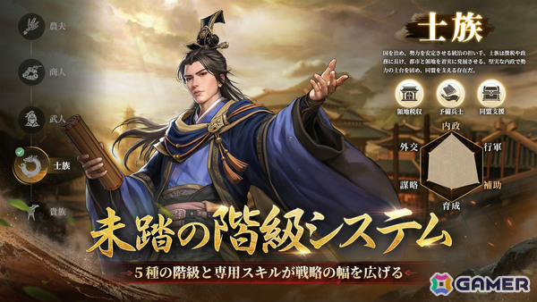 戦略SLG「三國志 王戦」の事前登録受付が開始！農夫や武人などの階級が持つ専用スキルを駆使して乱世を生き残れの画像3