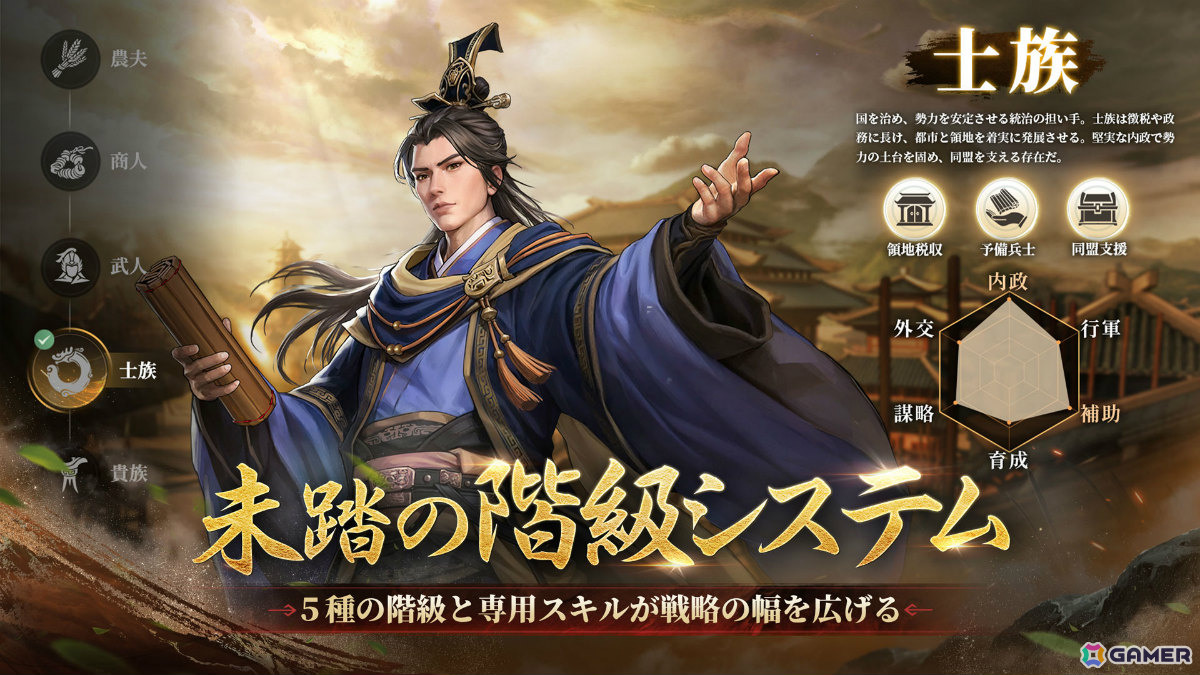 戦略SLG「三國志 王戦」の事前登録受付が開始！農夫や武人などの階級が持つ専用スキルを駆使して乱世を生き残れの画像