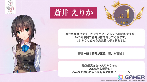 「ヘブバン」手塚咲がガチャに登場！4周年記念人気投票のキャラクター部門では蒼井えりかが1位にの画像9
