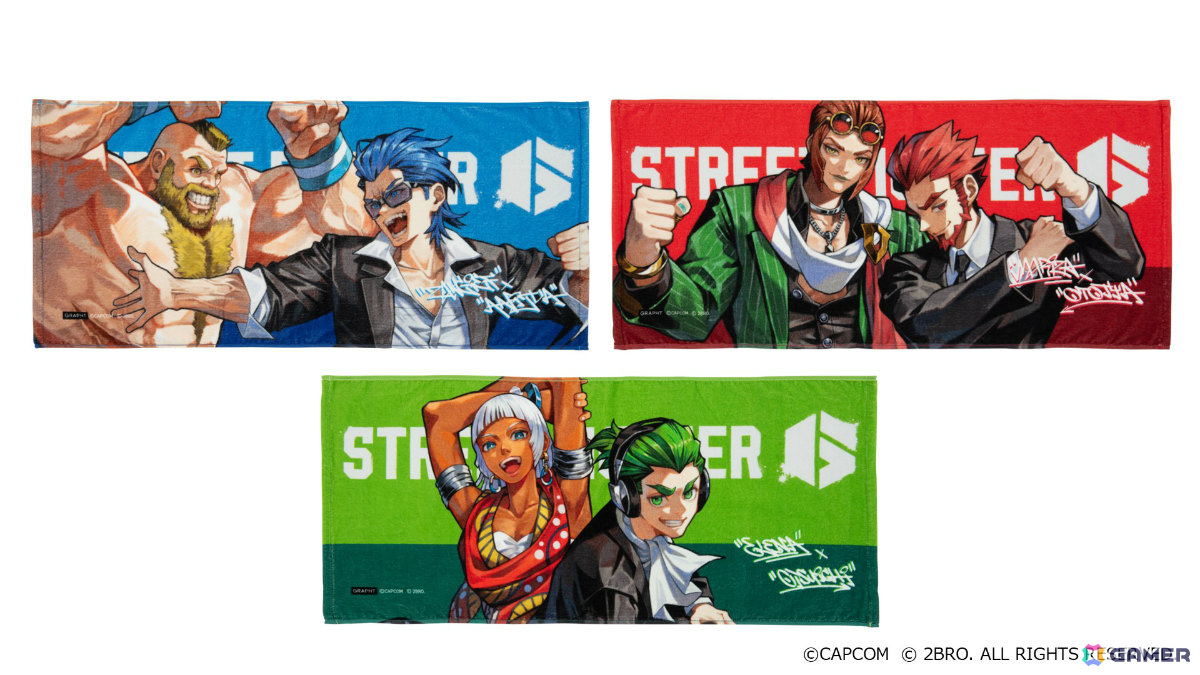 サポータータオル 兄者×ザンギエフ/弟者×マリーザ/おついち×エレナ（各W770×H340mm）