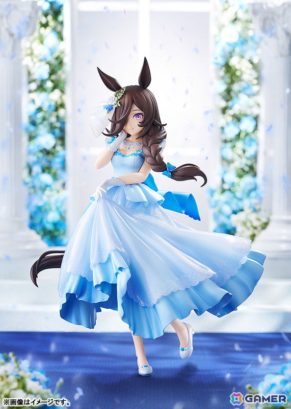 「ウマ娘」ライスシャワーが“みんなを笑顔にするミューズになりたい”という願いを胸に、ドレス姿をお披露目する瞬間を立体化!の画像