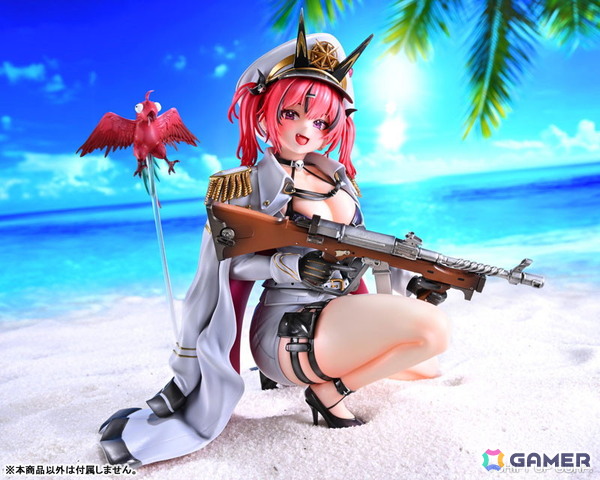 「勝利の女神：NIKKE」より海に憧れを抱くニケ・マストがスケールフィギュア化！首元のドクロや両手に携えた武器など、細部の造形にまでこだわって再現の画像3