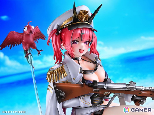 「勝利の女神：NIKKE」より海に憧れを抱くニケ・マストがスケールフィギュア化！首元のドクロや両手に携えた武器など、細部の造形にまでこだわって再現の画像5