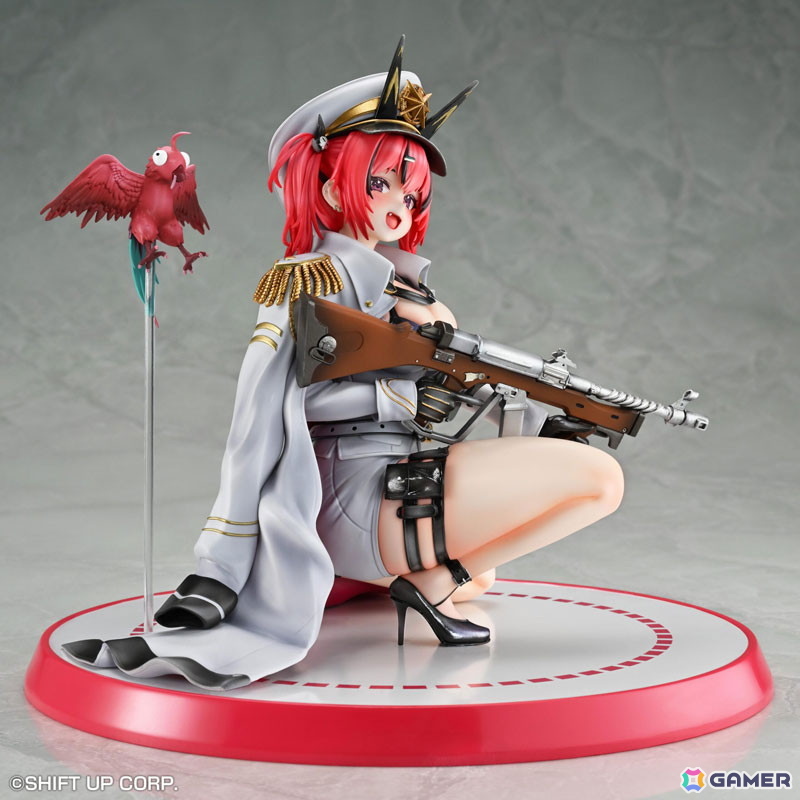 「勝利の女神：NIKKE」より海に憧れを抱くニケ・マストがスケールフィギュア化！首元のドクロや両手に携えた武器など、細部の造形にまでこだわって再現の画像