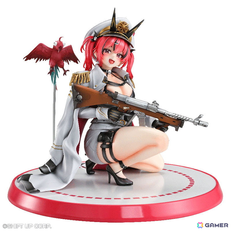 「勝利の女神：NIKKE」より海に憧れを抱くニケ・マストがスケールフィギュア化！首元のドクロや両手に携えた武器など、細部の造形にまでこだわって再現の画像