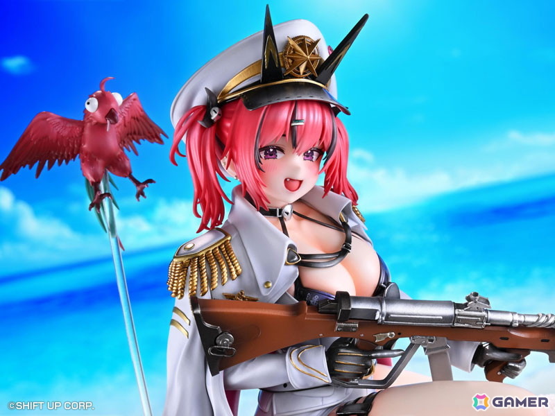 「勝利の女神：NIKKE」より海に憧れを抱くニケ・マストがスケールフィギュア化！首元のドクロや両手に携えた武器など、細部の造形にまでこだわって再現の画像