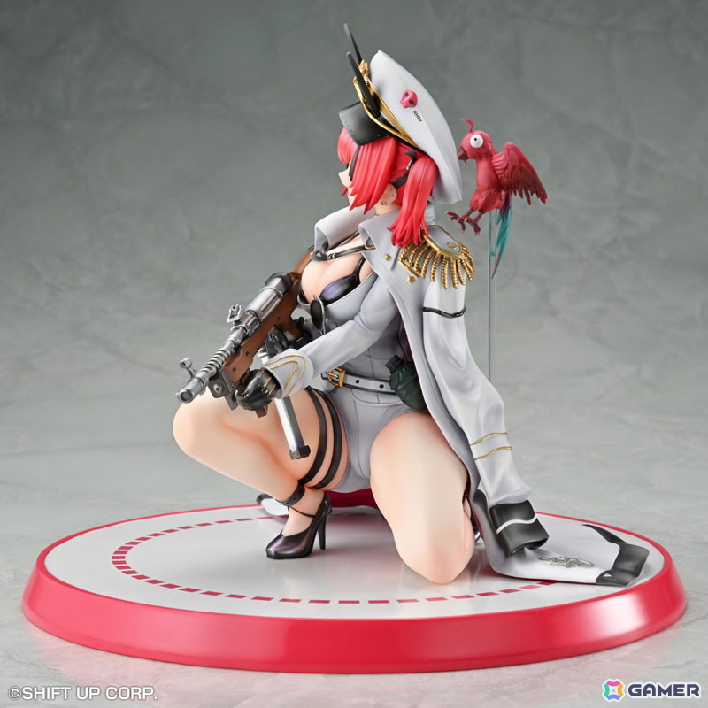 「勝利の女神：NIKKE」より海に憧れを抱くニケ・マストがスケールフィギュア化！首元のドクロや両手に携えた武器など、細部の造形にまでこだわって再現の画像