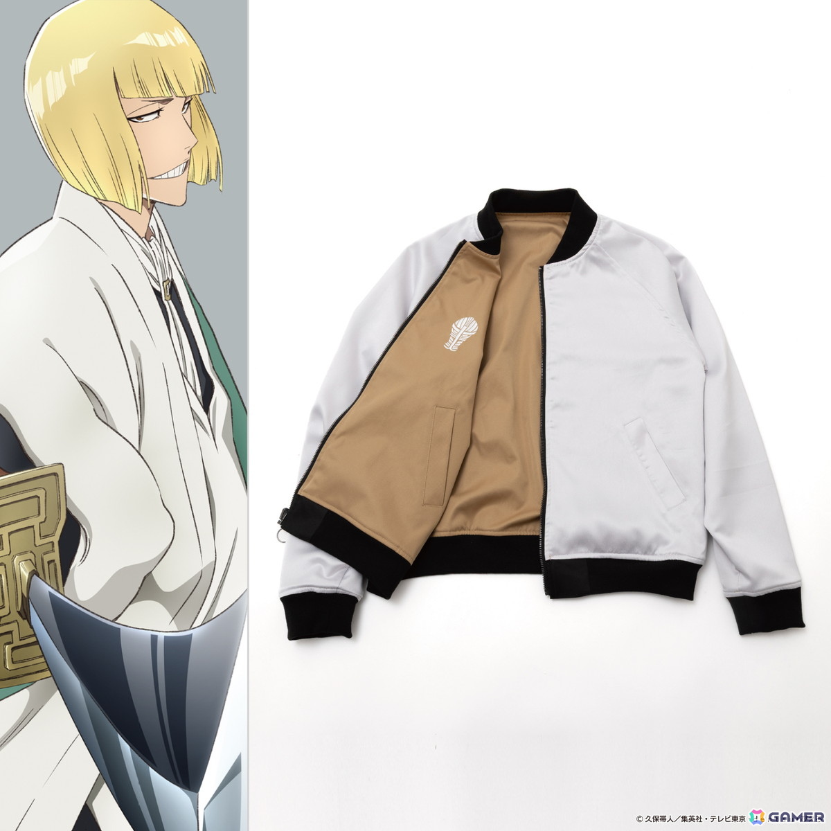 アニメ「BLEACH 千年血戦篇」黒崎一護と平子真子をイメージしたアウターやバッグなど4アイテムが登場!斬月を使用した特別写真も公開の画像