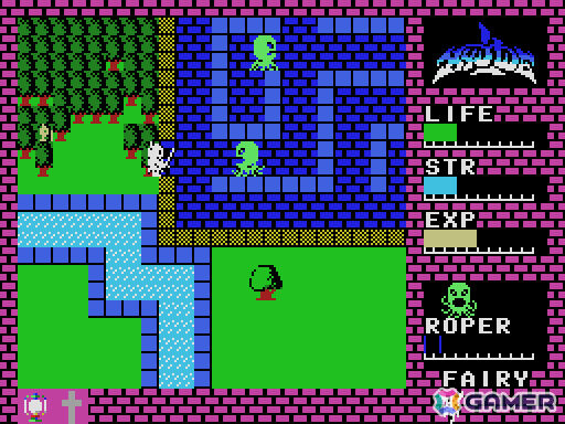 アクションRPG「ハイドライド(MSX・Windows11対応版)」がプロジェクトEGGでリリース!パスワードによるセーブや画面切り替えスクロール機能を搭載の画像