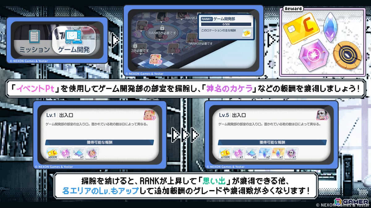 「ブルアカ」生徒たちとのバレンタインストーリーを楽しめる「バレンタインの約束」が開催!限定家具などが報酬のイベント「ゲーム開発部のお掃除大作戦」もの画像
