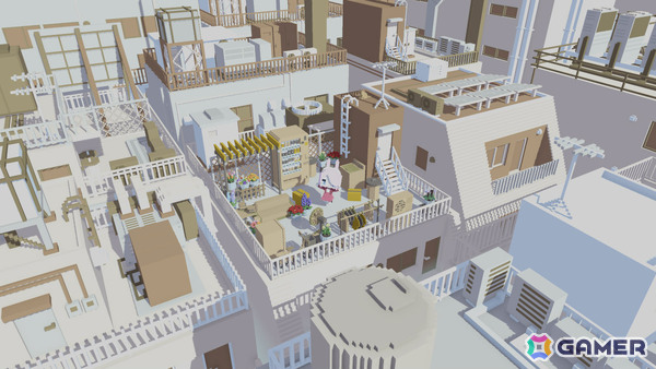 雑居ビルの屋上に自分だけの居場所を作っていくライフゲーム「YUME ROOF」がリリース！の画像