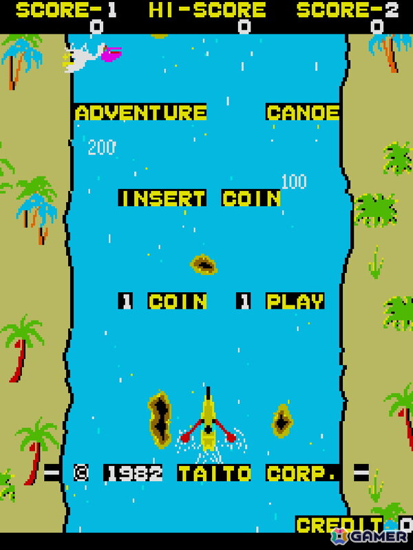 ワニや悪者が潜む川を突き進め！アクションゲーム「アドベンチャーカヌー」がアーケードアーカイブス/アーケードアーカイブス2として2月19日に配信の画像