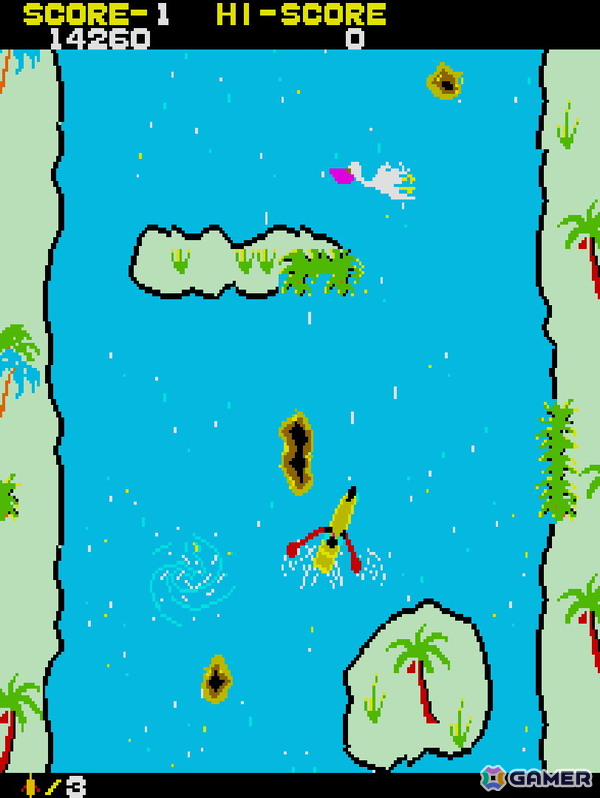 ワニや悪者が潜む川を突き進め！アクションゲーム「アドベンチャーカヌー」がアーケードアーカイブス/アーケードアーカイブス2として2月19日に配信の画像