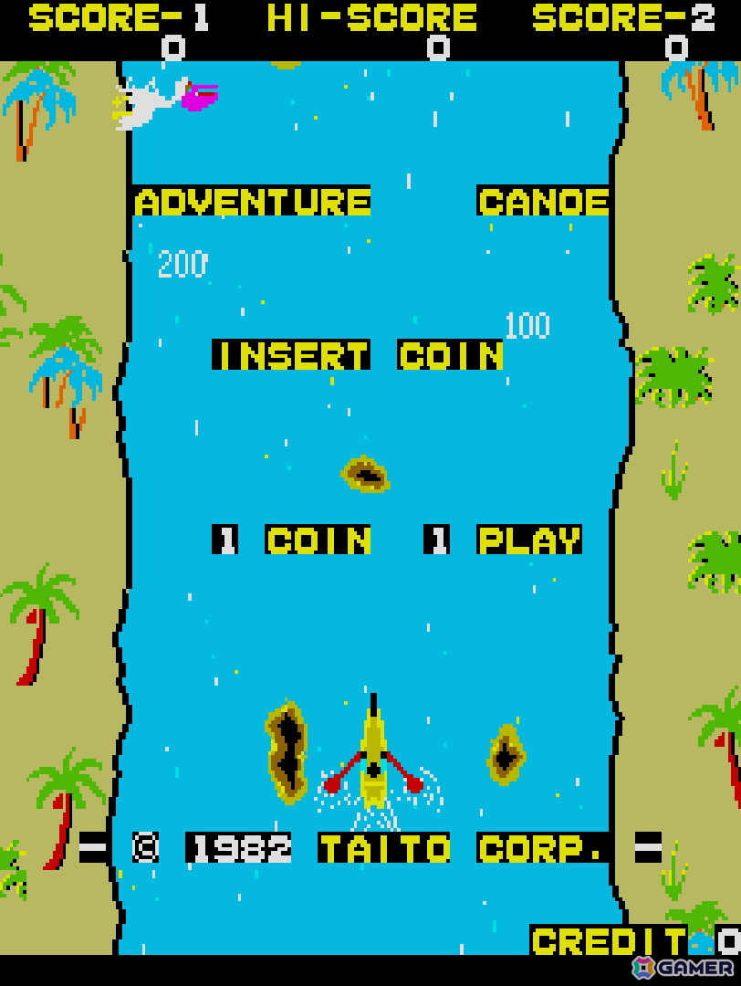 ワニや悪者が潜む川を突き進め！アクションゲーム「アドベンチャーカヌー」がアーケードアーカイブス/アーケードアーカイブス2として2月19日に配信の画像1