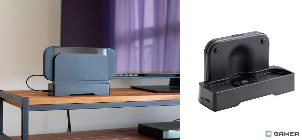 エレコムよりSwitch 2用冷却ファンスタンドが発売!TVモード中の本体をドックごと冷却可能、4段階の角度調整もの画像