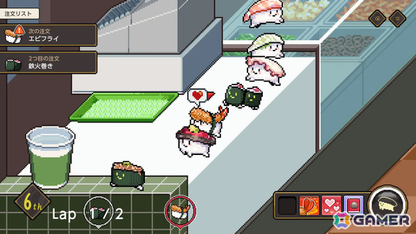 寿司育成レース「わびさび寿司ダービー」と歩んだ軌跡が道になるアクションパズル「トレイルレイル」の体験版がSteamで配信！の画像3