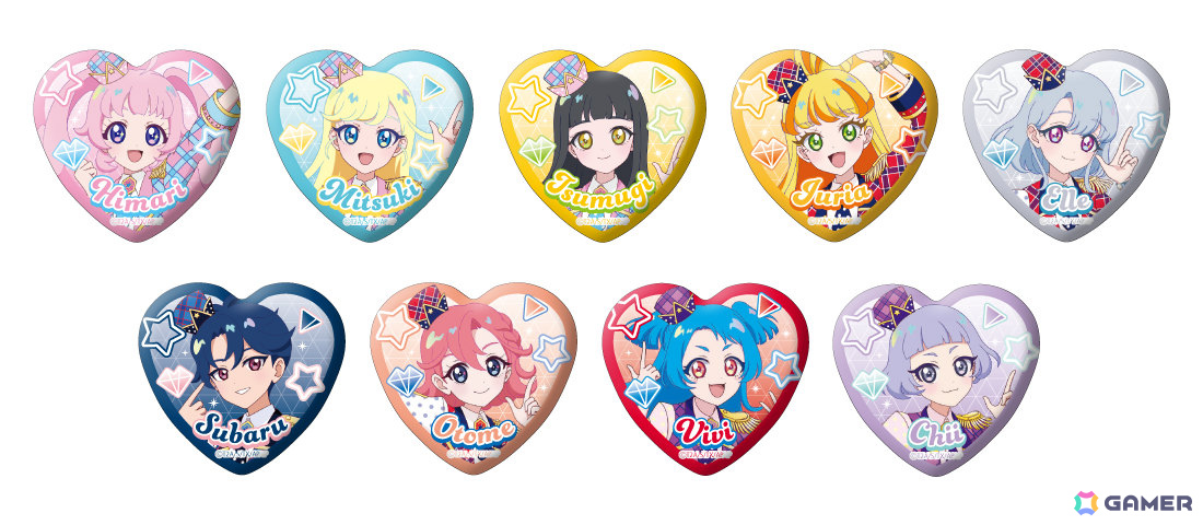 トレーディングハート缶バッジ（全9種） 600円（税込） ※ランダムに封入して販売となります。