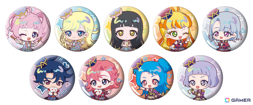 トレーディングホログラム缶バッジ（全9種） 500円（税込） ※ランダムに封入して販売となります。