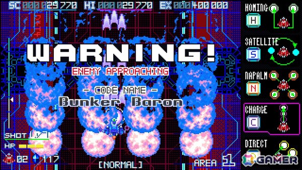 縦スクロールSTG「Blaze of Storm」が発売！サイバー調のピクセルグラフィックや変化に富んだステージ構成が特徴の画像1