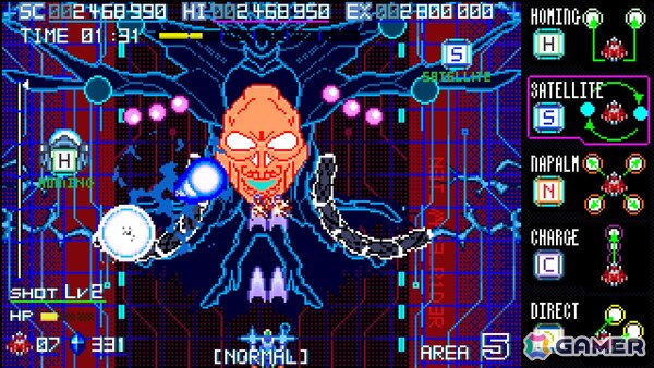 縦スクロールSTG「Blaze of Storm」が発売!サイバー調のピクセルグラフィックや変化に富んだステージ構成が特徴の画像