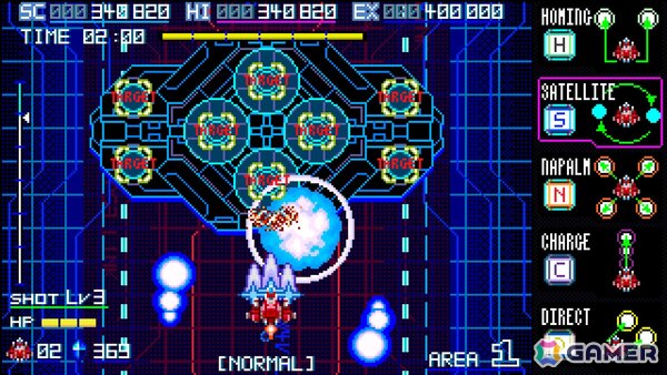 縦スクロールSTG「Blaze of Storm」が発売!サイバー調のピクセルグラフィックや変化に富んだステージ構成が特徴の画像