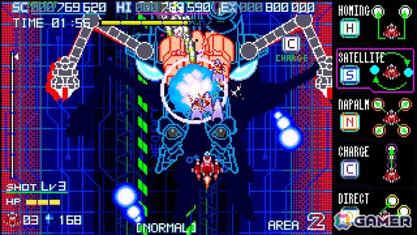 縦スクロールSTG「Blaze of Storm」が発売!サイバー調のピクセルグラフィックや変化に富んだステージ構成が特徴の画像
