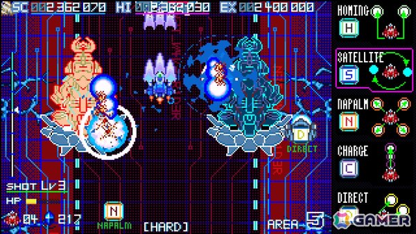 縦スクロールSTG「Blaze of Storm」が発売!サイバー調のピクセルグラフィックや変化に富んだステージ構成が特徴の画像