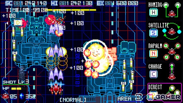 縦スクロールSTG「Blaze of Storm」が発売!サイバー調のピクセルグラフィックや変化に富んだステージ構成が特徴の画像