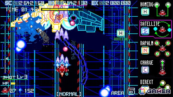 縦スクロールSTG「Blaze of Storm」が発売!サイバー調のピクセルグラフィックや変化に富んだステージ構成が特徴の画像
