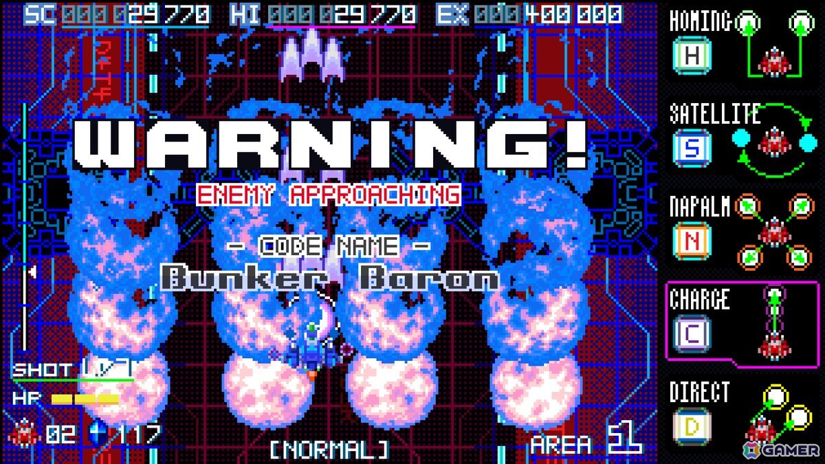 縦スクロールSTG「Blaze of Storm」が発売!サイバー調のピクセルグラフィックや変化に富んだステージ構成が特徴の画像