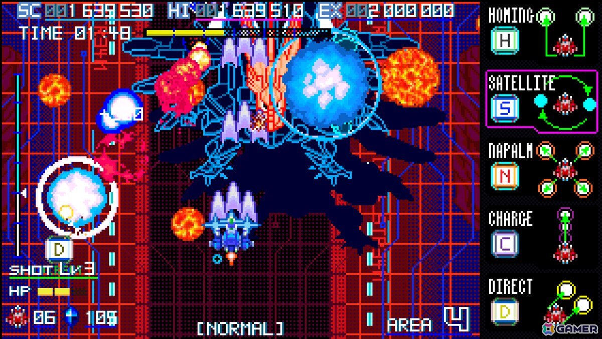 縦スクロールSTG「Blaze of Storm」が発売!サイバー調のピクセルグラフィックや変化に富んだステージ構成が特徴の画像