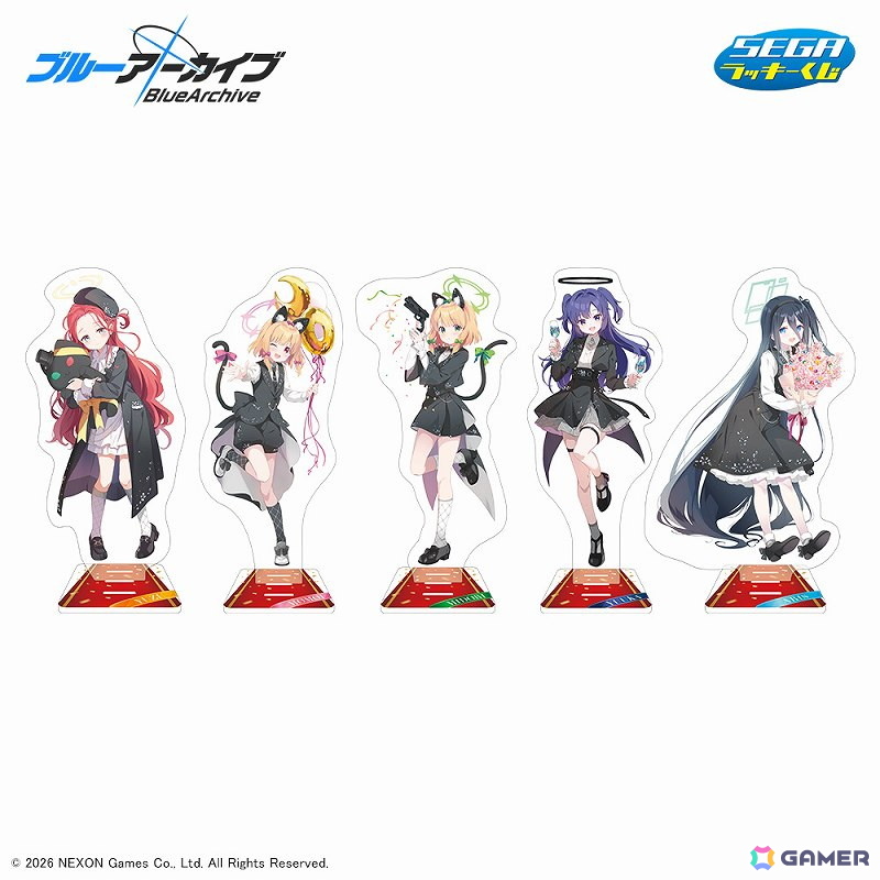 「ブルアカ」のセガ ラッキーくじが2月24日発売！QP:flapper描き下ろしの5周年記念イラストやセガハードと共演するデフォルメイラストグッズが登場の画像