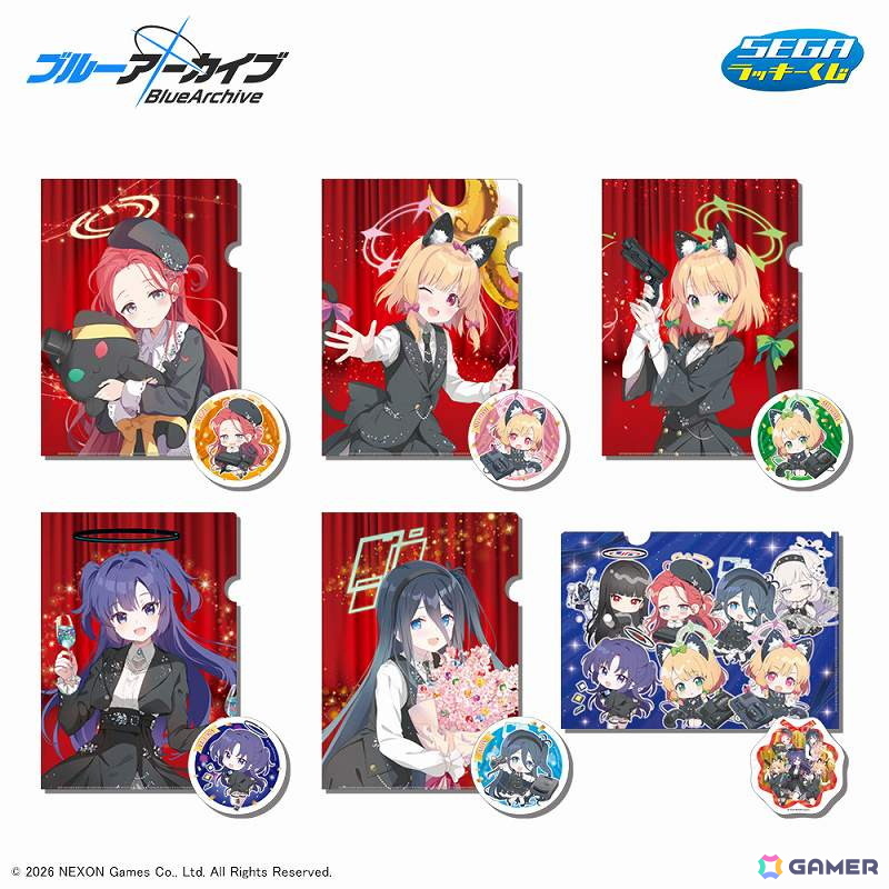 「ブルアカ」のセガ ラッキーくじが2月24日発売！QP:flapper描き下ろしの5周年記念イラストやセガハードと共演するデフォルメイラストグッズが登場の画像