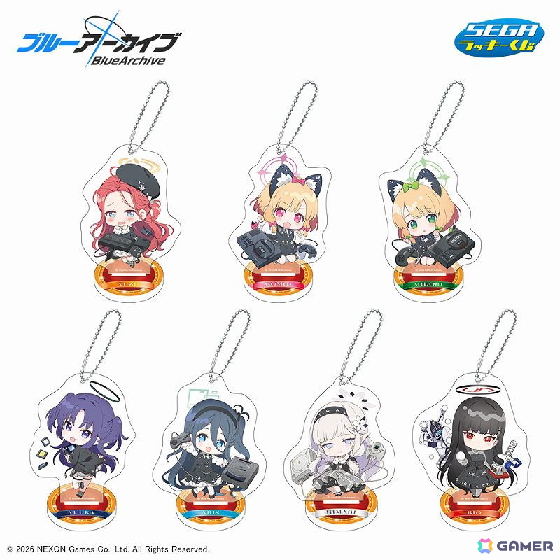 「ブルアカ」のセガ ラッキーくじが2月24日発売！QP:flapper描き下ろしの5周年記念イラストやセガハードと共演するデフォルメイラストグッズが登場の画像