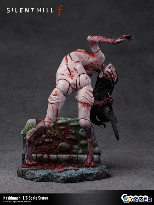 「SILENT HILL f」プレイヤーを追い詰めるバケモノ・カシマシが1/6スケールスタチューとして登場！台座も1960年代の日本の田舎町・戎が丘の路地裏をモチーフにの画像10