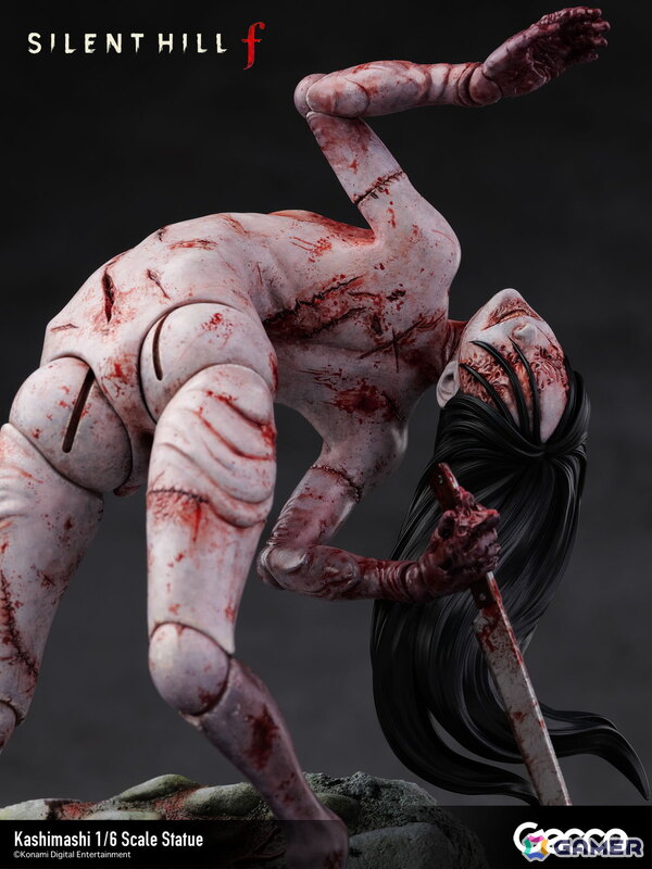 「SILENT HILL f」プレイヤーを追い詰めるバケモノ・カシマシが1/6スケールスタチューとして登場！台座も1960年代の日本の田舎町・戎が丘の路地裏をモチーフにの画像20