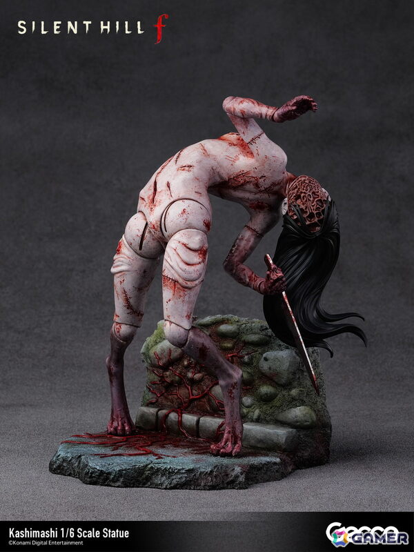 「SILENT HILL f」プレイヤーを追い詰めるバケモノ・カシマシが1/6スケールスタチューとして登場！台座も1960年代の日本の田舎町・戎が丘の路地裏をモチーフにの画像27