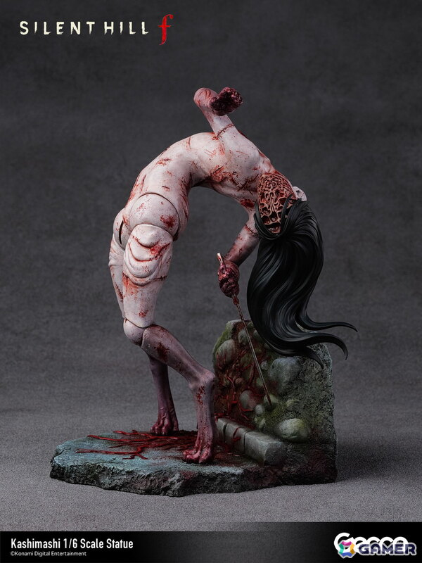 「SILENT HILL f」プレイヤーを追い詰めるバケモノ・カシマシが1/6スケールスタチューとして登場！台座も1960年代の日本の田舎町・戎が丘の路地裏をモチーフにの画像28