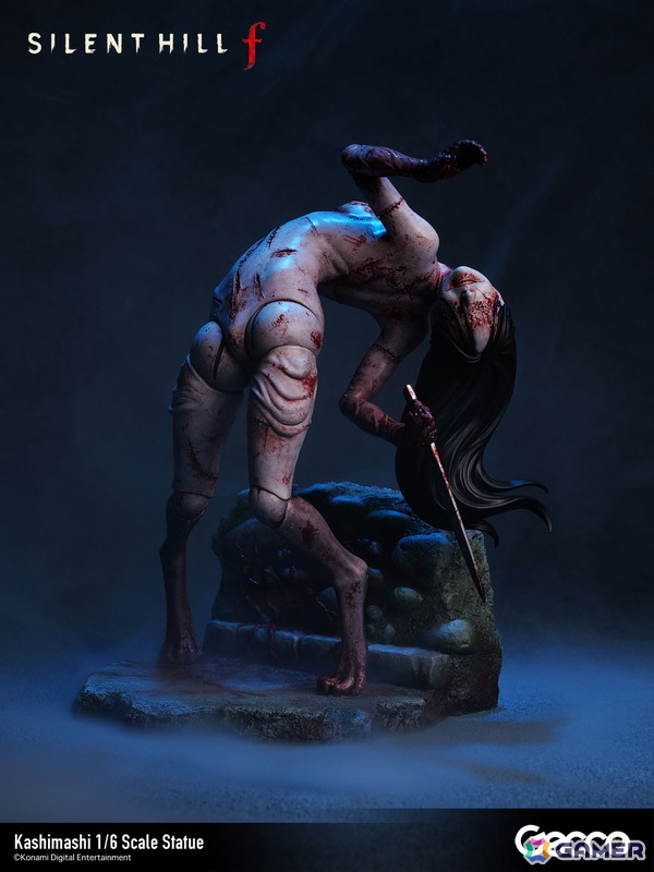 「SILENT HILL f」プレイヤーを追い詰めるバケモノ・カシマシが1/6スケールスタチューとして登場！台座も1960年代の日本の田舎町・戎が丘の路地裏をモチーフにの画像32